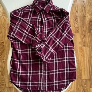 Burgundy flannel from Uniqlo size small